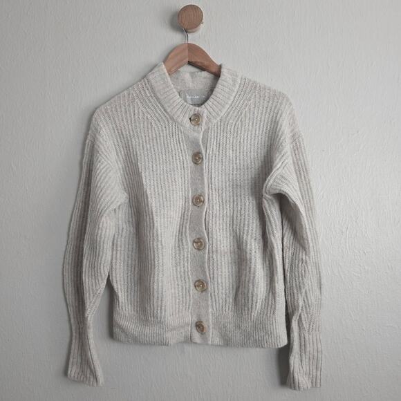 Everlane Sweaters - Everlane Alpaca Wool Blend Cropped Cardigan Sweater Cream Ivory XS Cozy